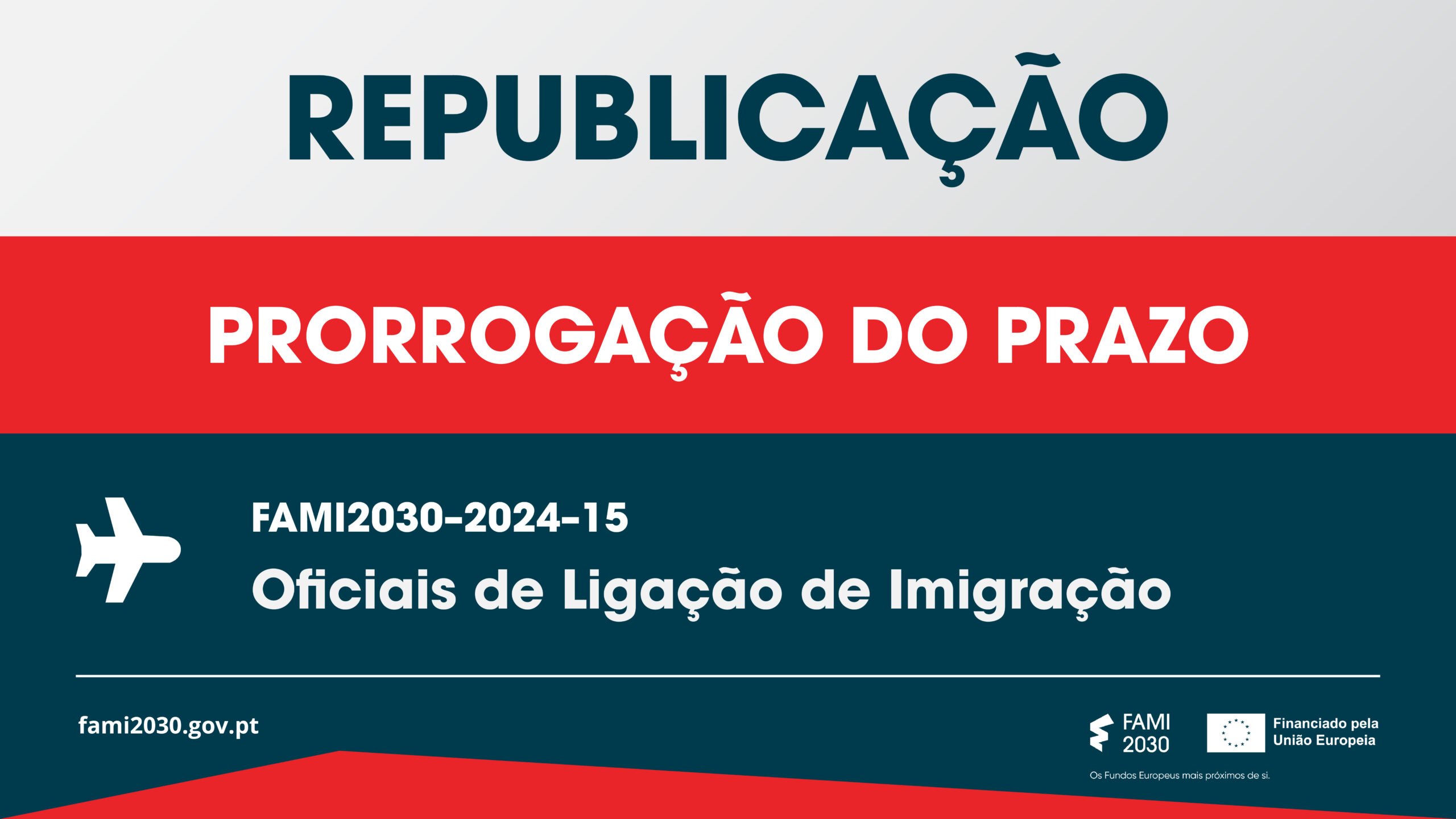 Prorrogação do prazo do aviso FAMI2030-2024-15