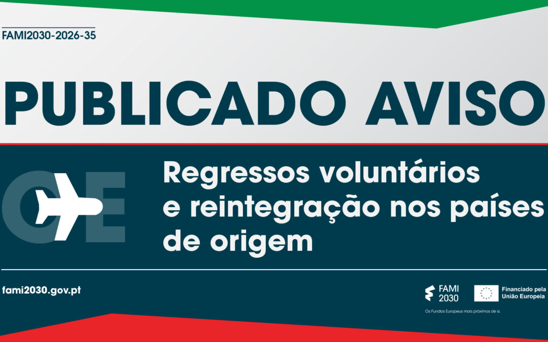 FAMI 2030 abre aviso para apoio a regressos voluntários e reintegração nos países de origem